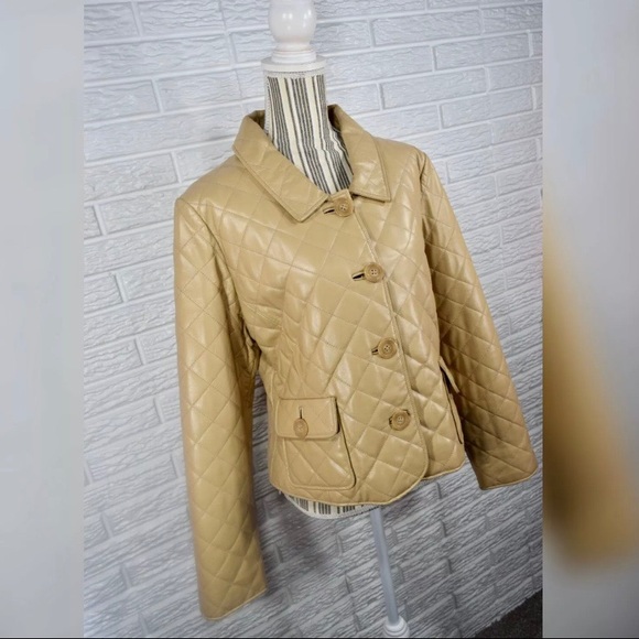 Wilsons Leather | Tan Quilted Leather Jacket - Picture 2 of 7